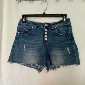 YMI Blue Jean Shorts with Distressed Look​​​​